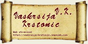 Vaskrsija Krstonić vizit kartica